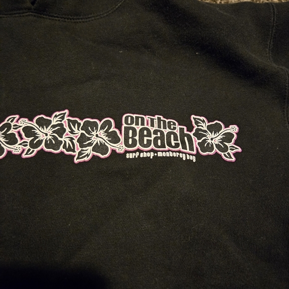 On The Beach Surf Shop Monterey Bay black sweatshirt szS - Picture 2 of 5